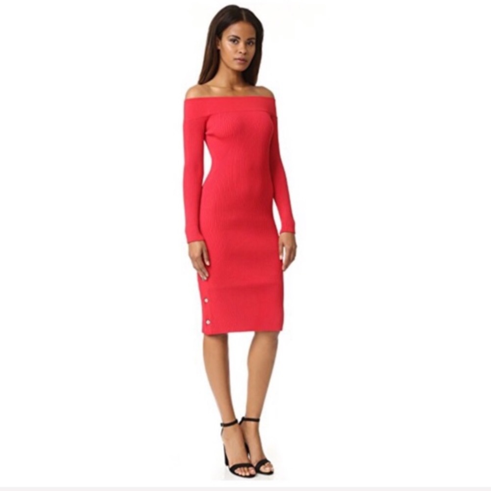 C/MEO Collective Life is Real Ribbed Midi Dress